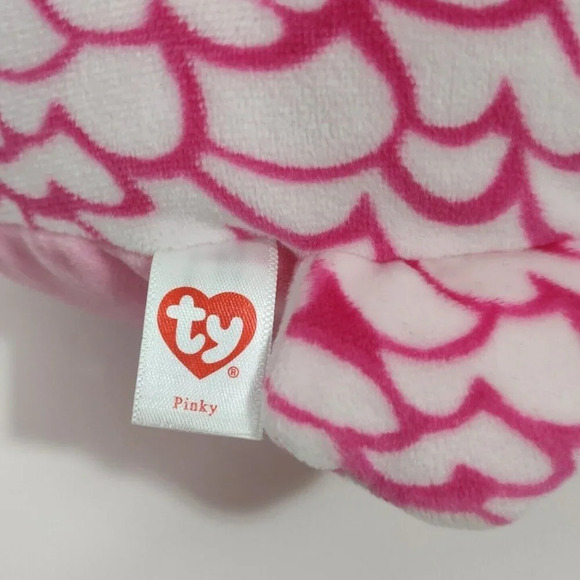 Ty Beanie Squish a Boos Owl Pinky Stuffed Animal Plush Toy Pink FLAW 8 in - Picture 5 of 9